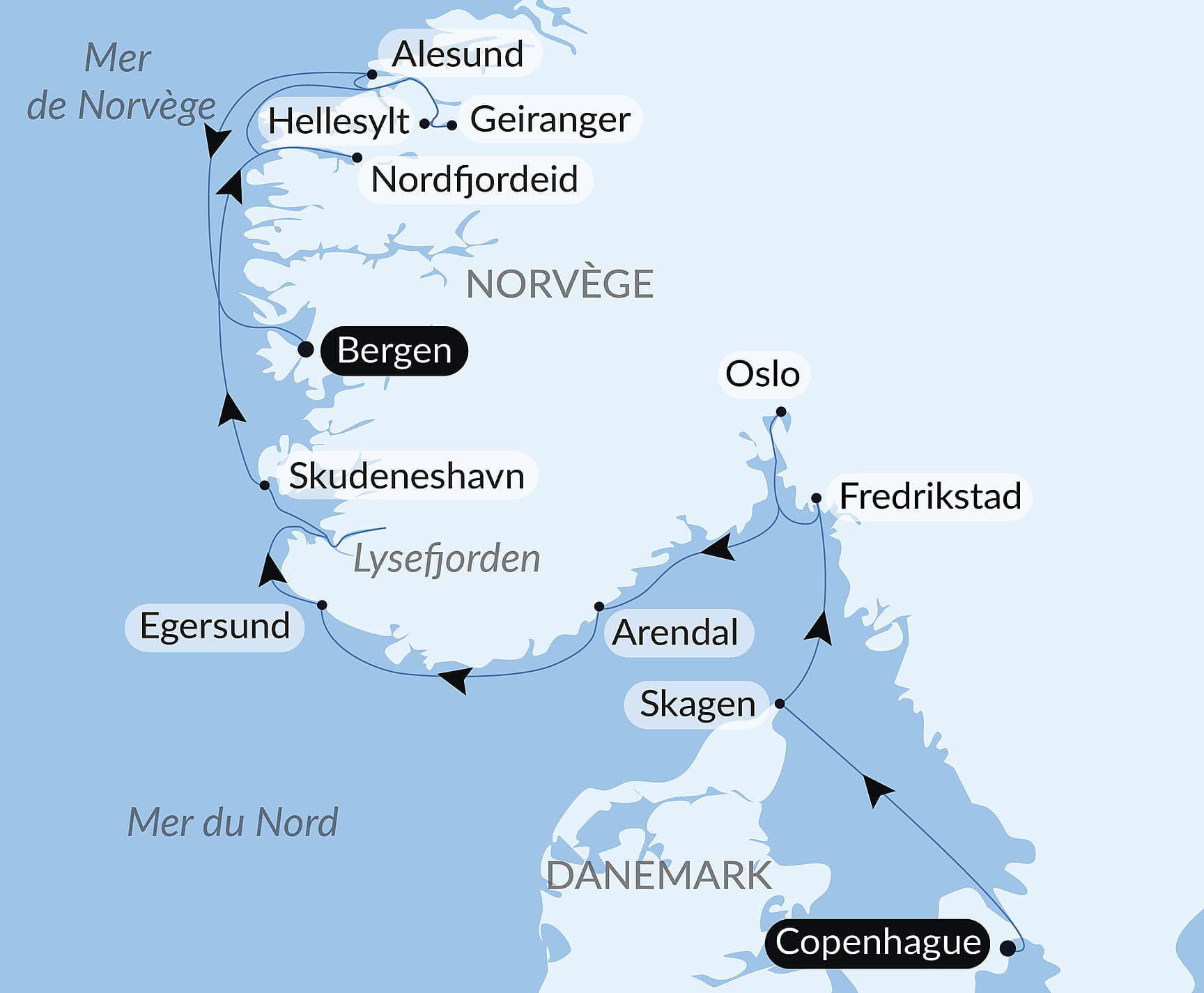 Cités scandinaves et fjords norvégiens