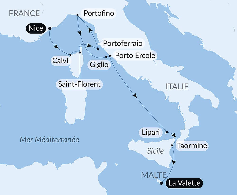 Île de Beauté, rivages italiens et Malte